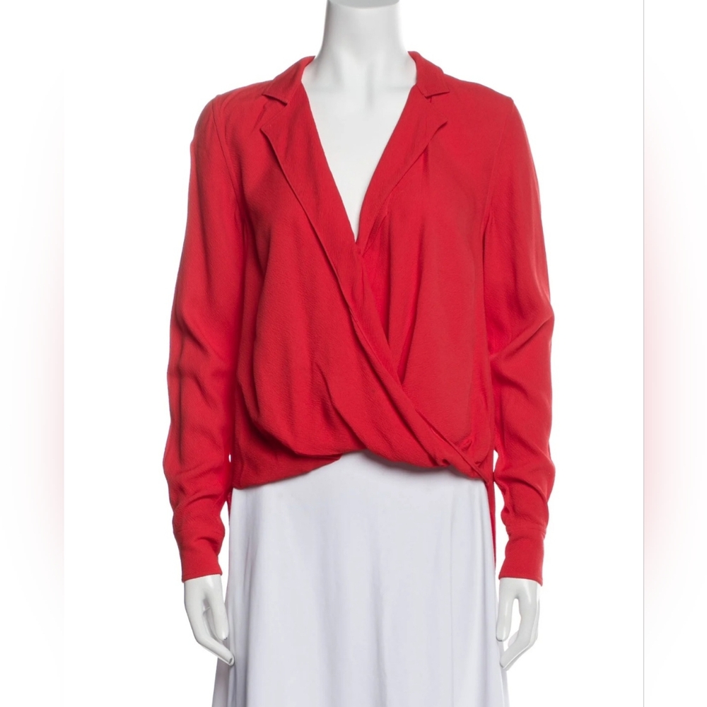 RAG & BONE WOMEN'S  DEAN RED SHIRT SIZE LARGE
